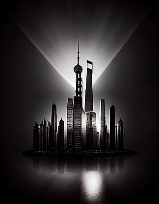 上海城市天际线 现代都市的视觉盛宴与广告的完美融合